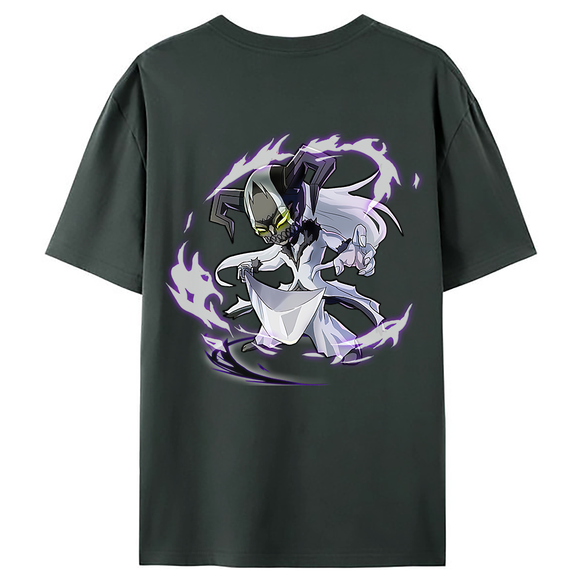 （画像用） ブリーチ 黒崎一護（くろさき いちご）BLEACH Kurosaki Ichigo 綿100％ メンズ半袖Tシャツ（バックプリント） 通気性
